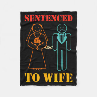 Veroordeeld tot, vrouw, echtgenoot, liefde, getrou fleece deken