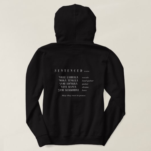 Veroordeelde band "De meest noordelijke moordenaar Hoodie (Design achterkant)