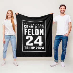 Veroordeelde Misdadiger 4 juli Trump 2024 Fleece Deken
