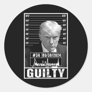 Veroordeling Donald Trump-Mok schoot gevangenis Pi Ronde Sticker