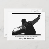 "Veroordeling mij" Briefkaart (Voorkant / Achterkant)