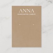 Veroorscherm van Tan Beige Leather Visitekaartje (Voorkant)