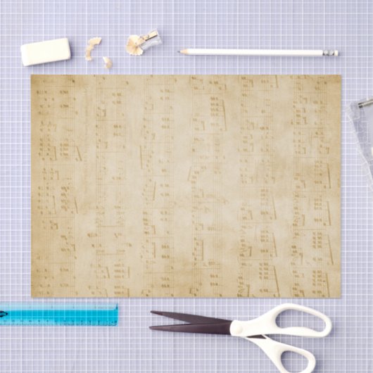  verouderd Antiek vel muziekpapier Tissuepapier (Craft)