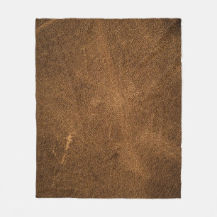 Verouderd bruin leer: klassieke textuur fleece deken