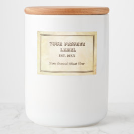  verouderd perkament uw privélabel voedselcontainer etiket