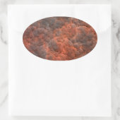 Verouderd roest metaal ovale sticker (Tas)