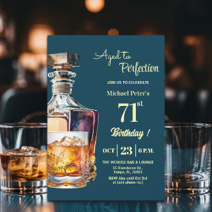 Verouderd tot in de perfectie Heren 71ste Whiskey  Kaart