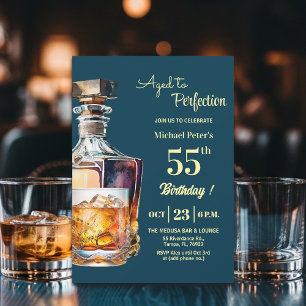 Verouderd tot in de perfectie Mannen 55ste Whiskey Kaart