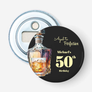 Verouderd tot in perfectie Heren 50ste Whiskey Ver Button Flesopener