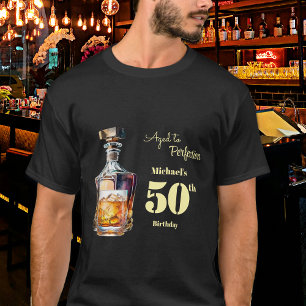 Verouderd tot in perfectie Heren 50ste Whiskey Ver T-shirt