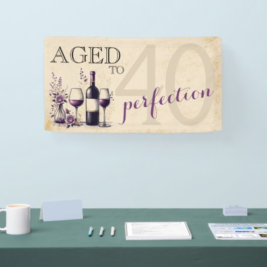 Verouderd tot perfectie 40e verjaardag spandoek (Beurs)