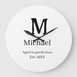 Verouderd tot perfectie est. 19XX monogram naam le Grote Klok