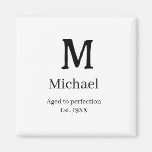 Verouderd tot perfectie est. 19XX monogram naam le Magneet