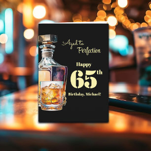 Verouderd tot perfectie Heren 65e Whiskey Verjaard Kaart