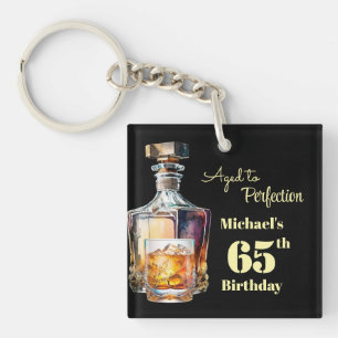 Verouderd tot perfectie Heren 65e Whiskey Verjaard Sleutelhanger