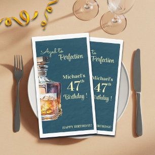 Verouderd tot perfectie Mannen 47ste Whiskey Verja Servet