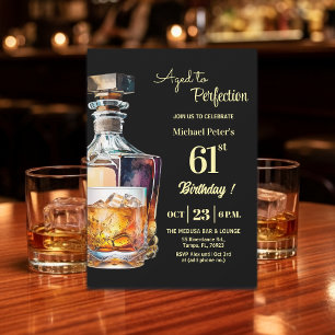 Verouderd tot perfectie Mannen 61ste Whiskey Verja Kaart