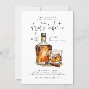 Verouderd tot perfectie Whiskey & Cigar Mannen Kaart