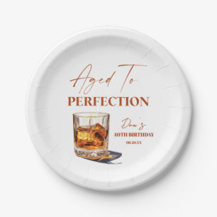 Verouderd Tot Perfectie Whisky Glas Verjaardagsfee Papieren Bordje