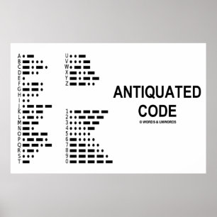 Verouderde code (International Morse Code) Poster
