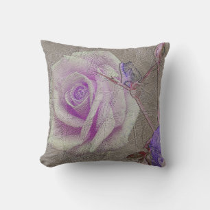 Verouderde Distressed Paarse Roos Scratch Textuur Buitenkussen
