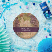 Verouderde druif wijngaard bruiloft receptie Decor Papieren Bordje (Feest)