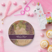 Verouderde druif wijngaard bruiloft receptie Decor Papieren Bordje (Feest)