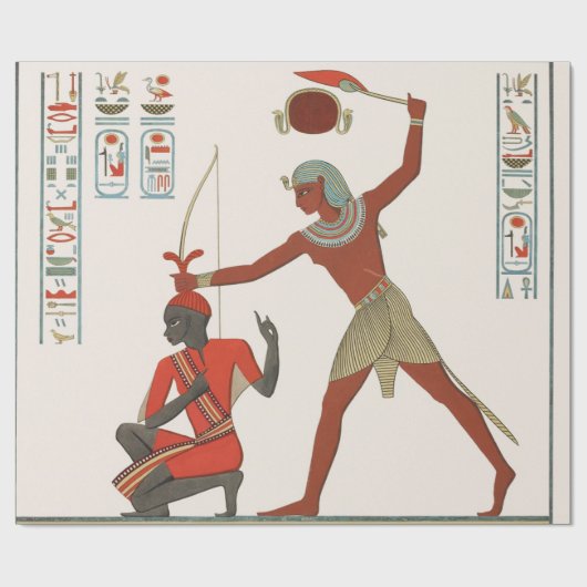 Verouderde Egyptische kunstschildpad Verpakt papie Cadeaupapier (Vlak)