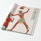 Verouderde Egyptische kunstschildpad Verpakt papie Cadeaupapier (Uitgerold)