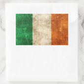 verouderde en bekrast vlag van Ierland Rechthoekige Sticker (Tas)