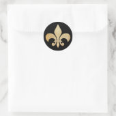 Verouderde Fleur de Lis Ronde Sticker (Tas)