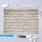  Verouderde handgeschreven Muzieknoten Tissuepapier (Craft)