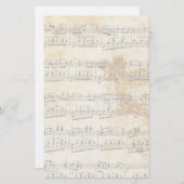  verouderde lade muziek briefpapier (Voorkant / Achterkant)