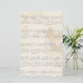  verouderde lade muziek briefpapier (Staand voorkant)