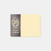 Verouderde lauweren aangepaste jaar werknemer jubi post-it® notes (Voorkant)
