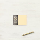 Verouderde lauweren aangepaste jaar werknemer jubi post-it® notes (Op bureau)