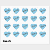 Verouderde naam hart Stickers (Sky Blue & Copper) (Vel)