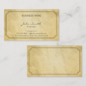 Verouderde papiertextuur visitekaartje (Voorkant / Achterkant)