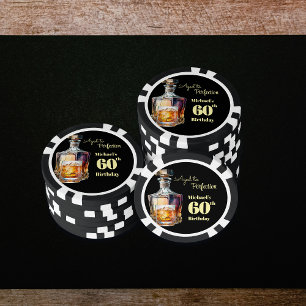 Verouderde perfectie Heren 60ste Whiskey Verjaarda Poker Chips