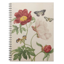 Verouderde pony en Butterflies Spiral Notitieboek