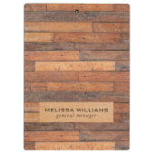 Verouderde rustieke bruine houten planken klembord (Achterkant)
