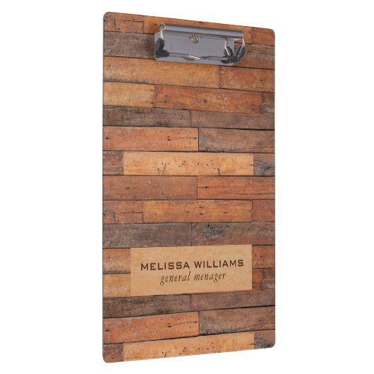 Verouderde rustieke bruine houten planken klembord (Rechts)