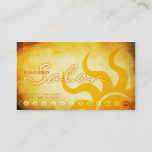 Verouderde Sunkissed Salon Loyaliteit Card Klantenkaartje