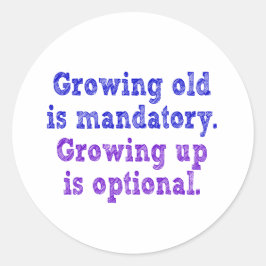 Verouderde teelt is verplicht ronde sticker