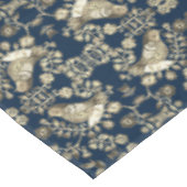 Verouderde vogel Willow Style Navy Blue Tablecloth Tafelkleed (Gekanteld)