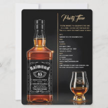 Verouderde Whiskey Fles Custom Verjaardag