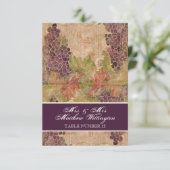 Verouderde Wijngaard Trouwtafel Nummer Zitplaats Kaart (Staand voorkant)