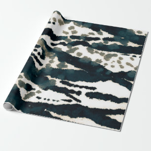 Verouderde Zebra print. Grijze Zebra Ruw afdrukken Cadeaupapier