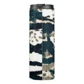 Verouderde Zebra print. Grijze Zebra Ruw afdrukken Thermosbeker (Achterkant)