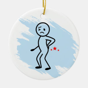 Verouderende Rugpijn Humor Douane Conditie Ornamen Keramisch Ornament